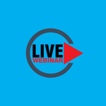 Live Webinar Button, icon, emblem label Vector illustrationのイラスト素材