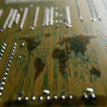 printed-circuit board with image mainlands