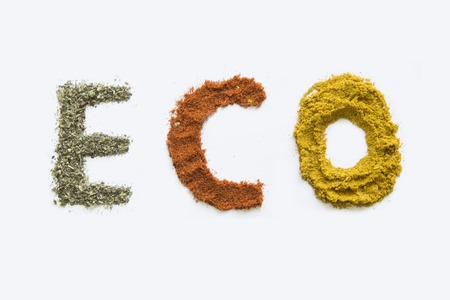 Eco spice. Isolated on a white background.の写真素材