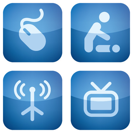 Cobalt 2D Squared Set: Campingのイラスト素材