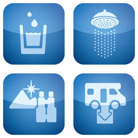 Cobalt 2D Squared Set: Campingのイラスト素材