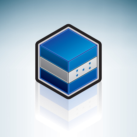 Flag of Republic of Honduras (Middle America)のイラスト素材