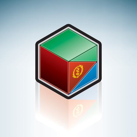 Flag of State of Eritrea (Africa)のイラスト素材