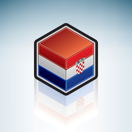 Flag of Republic of Croatia (Europe)のイラスト素材