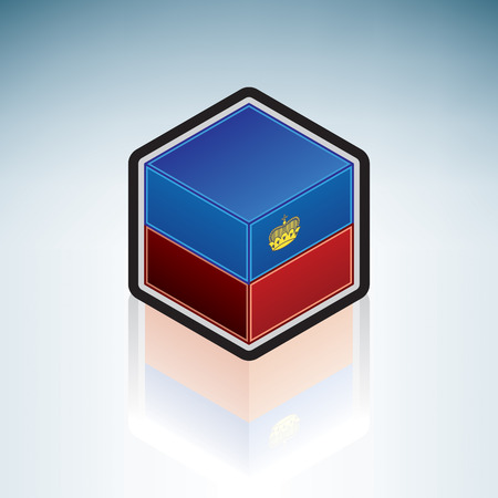 Flag of Principality of Liechtenstein (Europe)のイラスト素材
