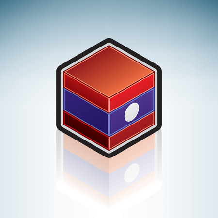 Flag of Lao People's Democratic Republic (Asia)のイラスト素材