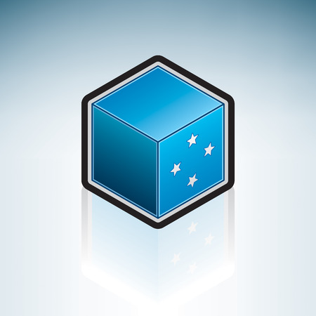 Flag of Federated States of Micronesia (Oceania)のイラスト素材