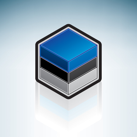 Flag of Republic of Estonia (Europe)のイラスト素材