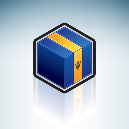 Flag of Barbados (Latin America)のイラスト素材