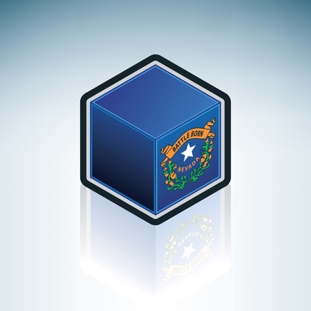 Flag of State of Nevada (United States of America)のイラスト素材