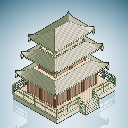 Asian Stupaのイラスト素材