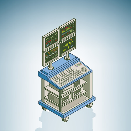 Electrocardiography Unit / Electrocardiographのイラスト素材