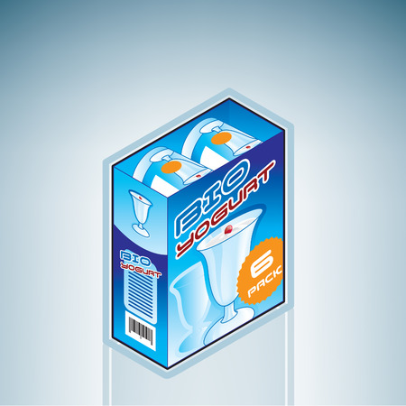 Box of Bio Yogurtのイラスト素材