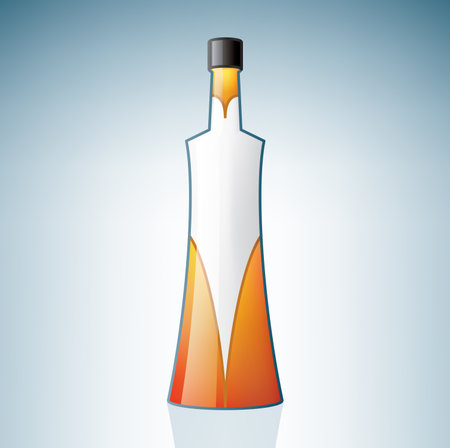 Vodka Bottle (part of the Alcohol Glass Icons Set)のイラスト素材
