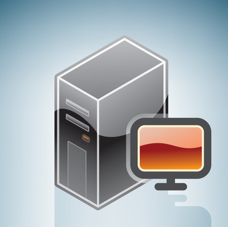 Computer LCD Screenのイラスト素材