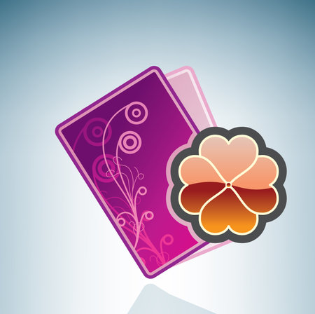 Valentine/Love Card & Cloverのイラスト素材