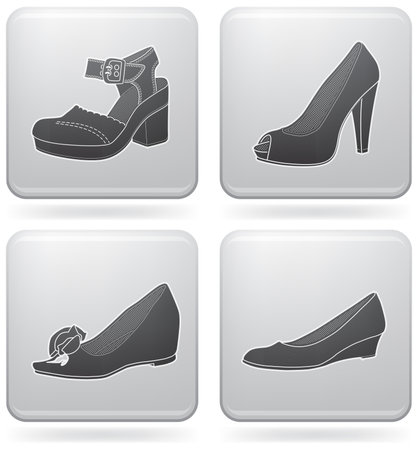 High-helded footwearのイラスト素材