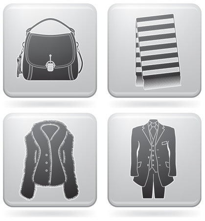 Various fashion iconsのイラスト素材