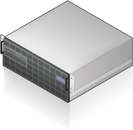 Single Server Unit Isometric 3D Iconのイラスト素材