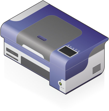 3D Isometric Color Photo InkJet Printerのイラスト素材