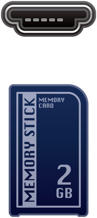 Memory Stick Card  (part of the Computer Hardware Icons Set) のイラスト素材
