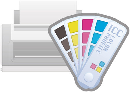 ICC Color Profile Printer Icon (part of the Computer Hardware Icons Set) のイラスト素材