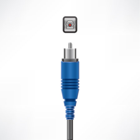 Audio Optical-Out plug plug and socketのイラスト素材
