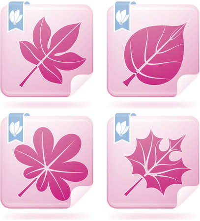 Multiple shape leafsのイラスト素材