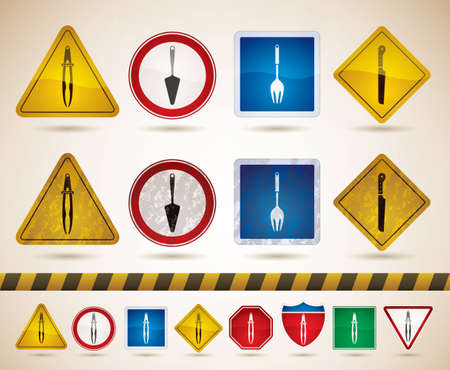 Kitchen utensilsのイラスト素材