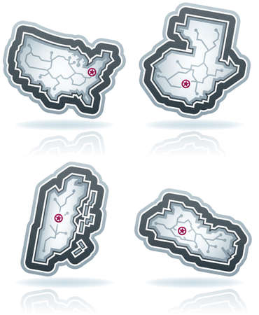 Countries iconsのイラスト素材