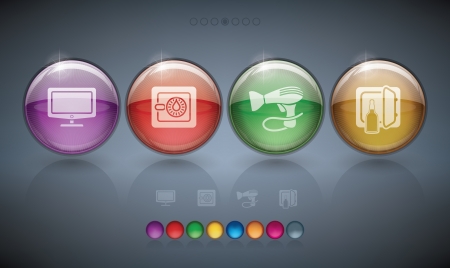 Various hotel, stuff & hotel services icons