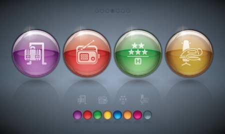 Various hotel, stuff & hotel services iconsの写真素材