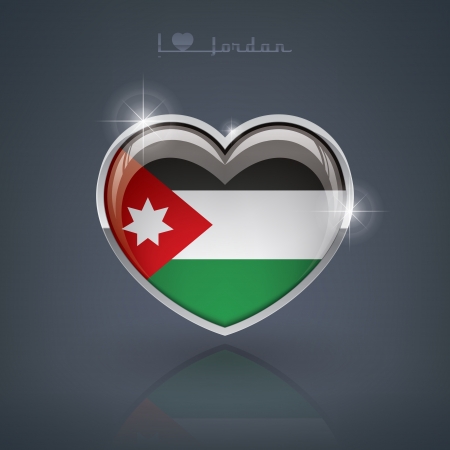 Glossy heart shape flags of the Worlds: Hashemite Kingdom of Jordan (part of the Heart flags)

の写真素材