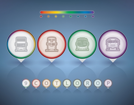 Public transport - various land vehiclesの写真素材