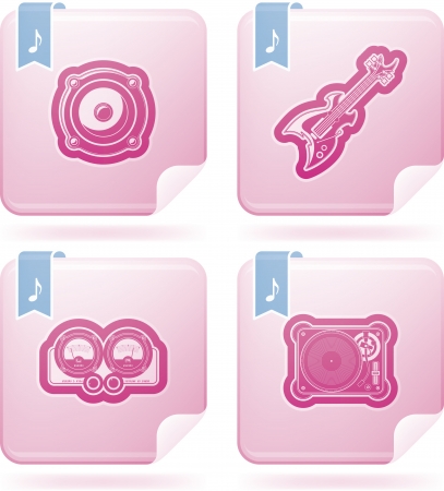Music and music instruments themeのイラスト素材