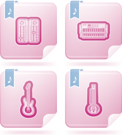 Music and music instruments themeのイラスト素材