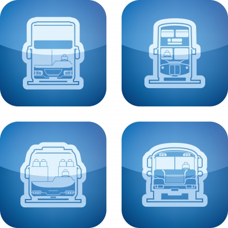 Public transport - various land vehiclesのイラスト素材