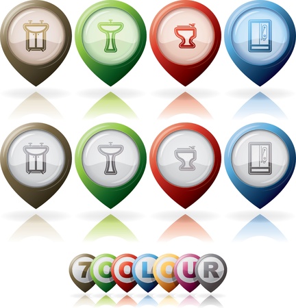 Kitchen related objects  utensils のイラスト素材