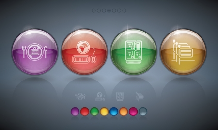 Various hotel stuffのイラスト素材