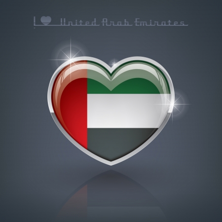 Glossy heart shape flags of the Worlds: United Arab Emirates (part of the Heart flags)
のイラスト素材