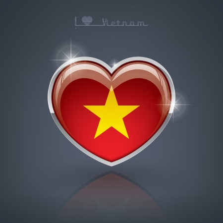 Glossy heart shape flags of the Worlds: Socialist Republic of Vietnam (part of the Heart flags)
のイラスト素材