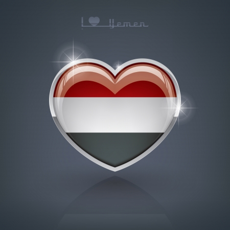 Glossy heart shape flags of the Worlds: Republic of Yemen (part of the Heart flags)
のイラスト素材