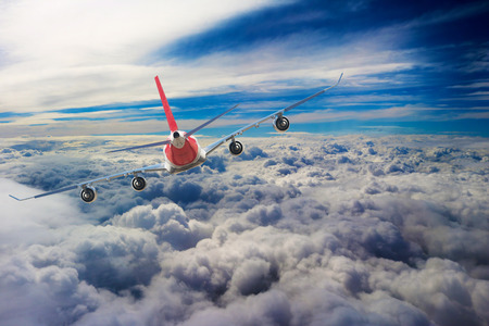 Plane in the skyの写真素材