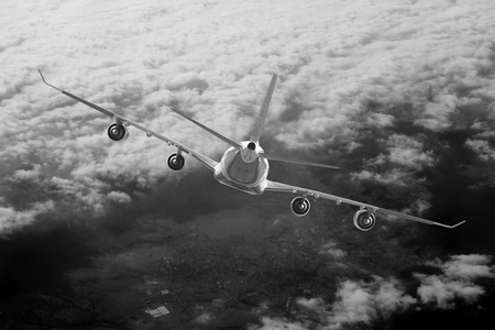 Plane in the skyの写真素材