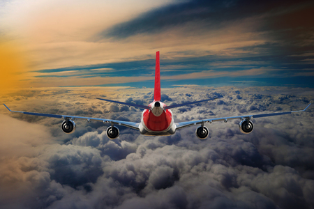Plane in the skyの写真素材