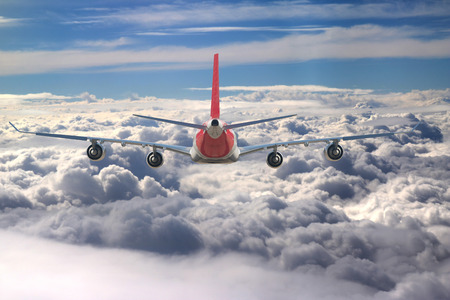 Plane in the skyの写真素材