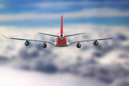 Plane in the skyの写真素材