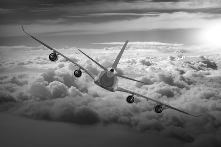 Plane in the skyの写真素材