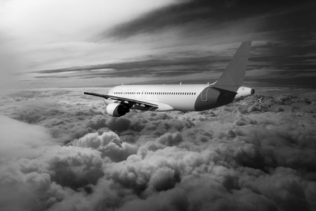 Plane in the skyの写真素材