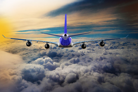 Plane in the skyの写真素材
